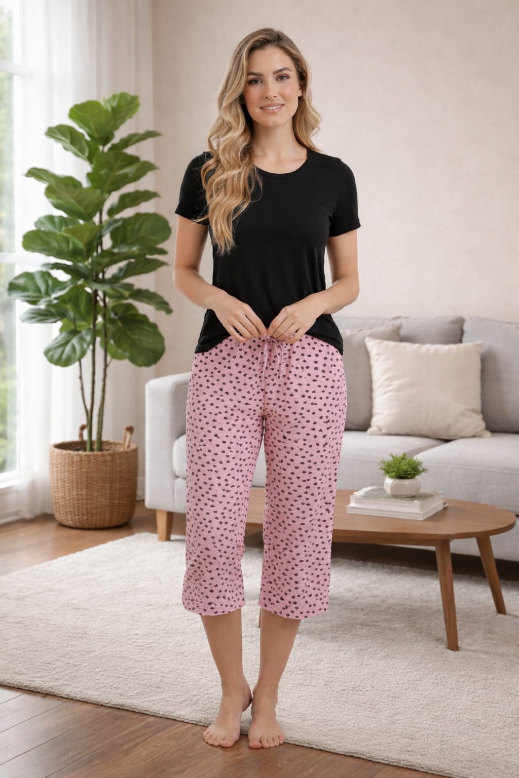 PIJAMA PANTALÓN CAPRI 2 PIEZAS