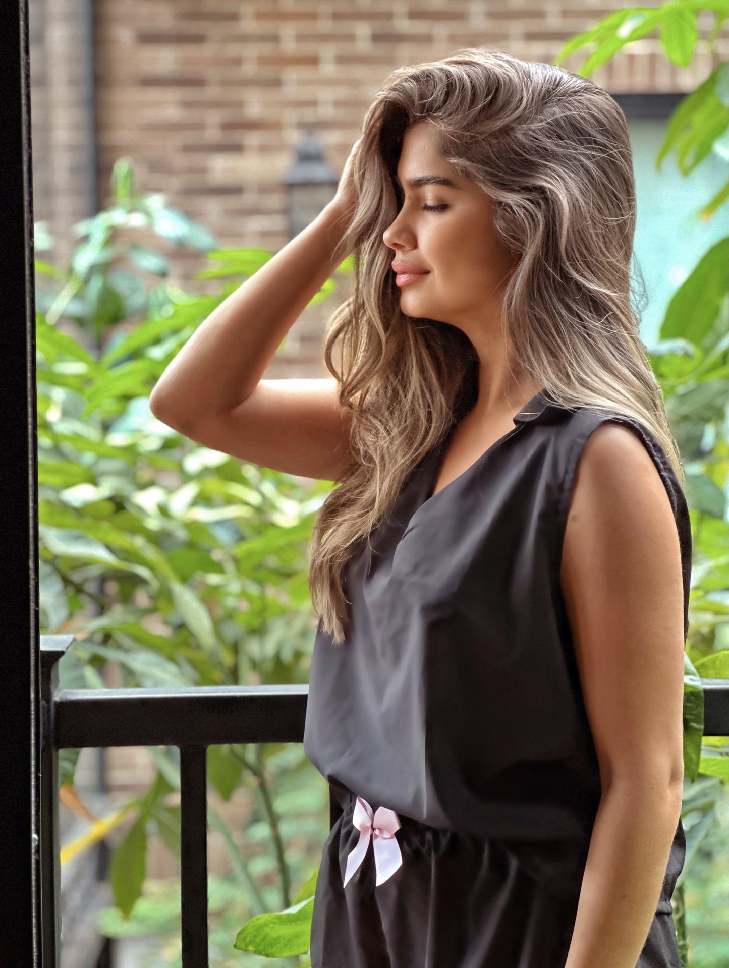 PIJAMA PANTALÓN CORTO CON CUELLO
