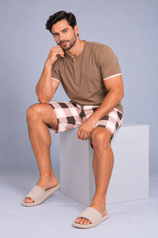 PIJAMA MASCULINA PANTALONETA