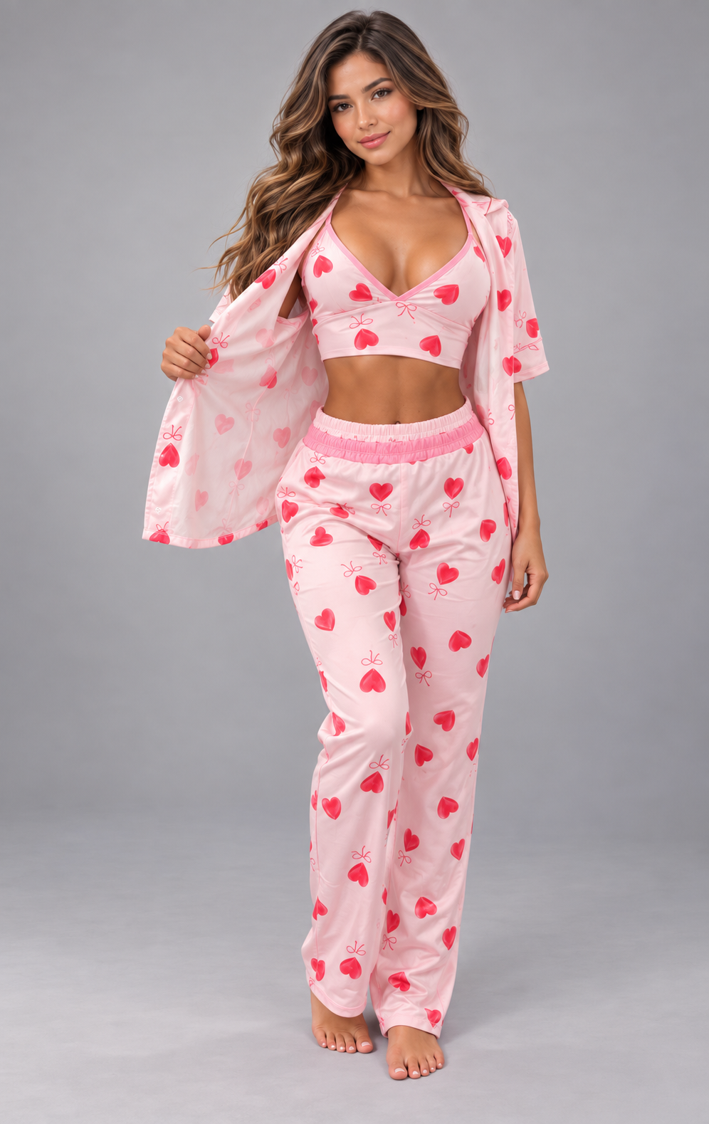 PIJAMA PANTALON LARGO 3 PIEZAS